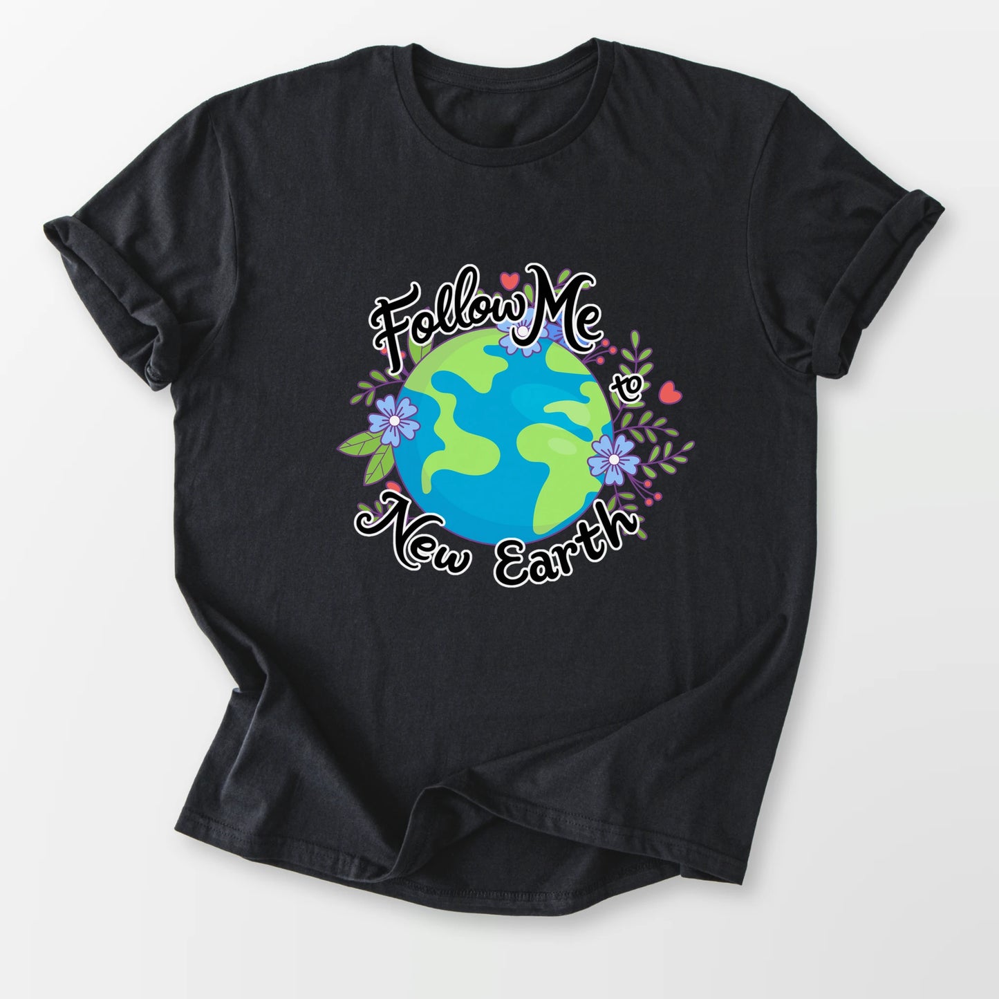 Follow Me to New Earth Tee Black T-Shirt