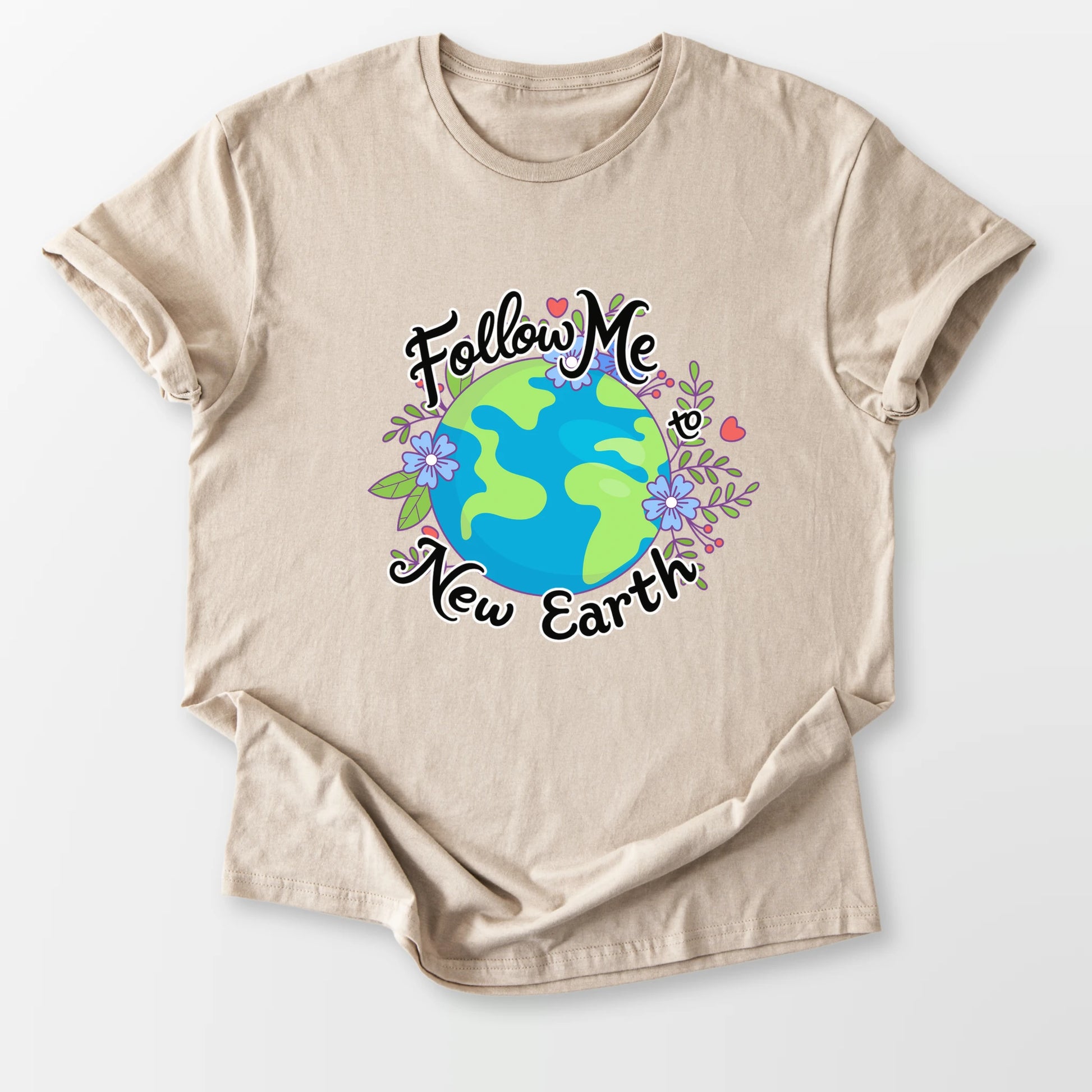 Follow Me to New Earth Tee Sand T-Shirt