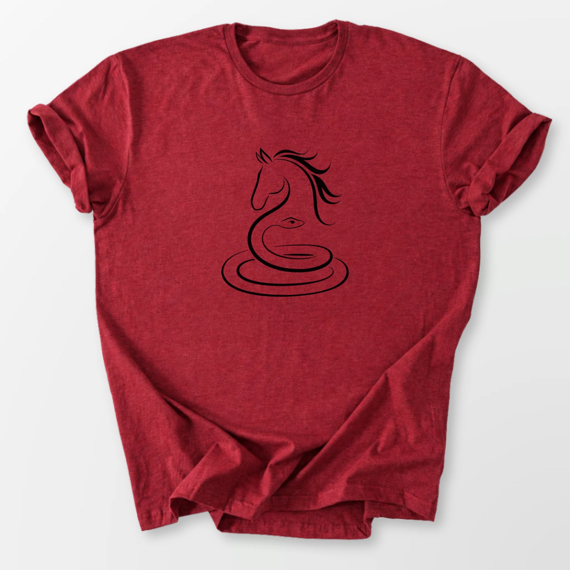 From Snake to Horse Tee Antique Cherry Red T-Shirt