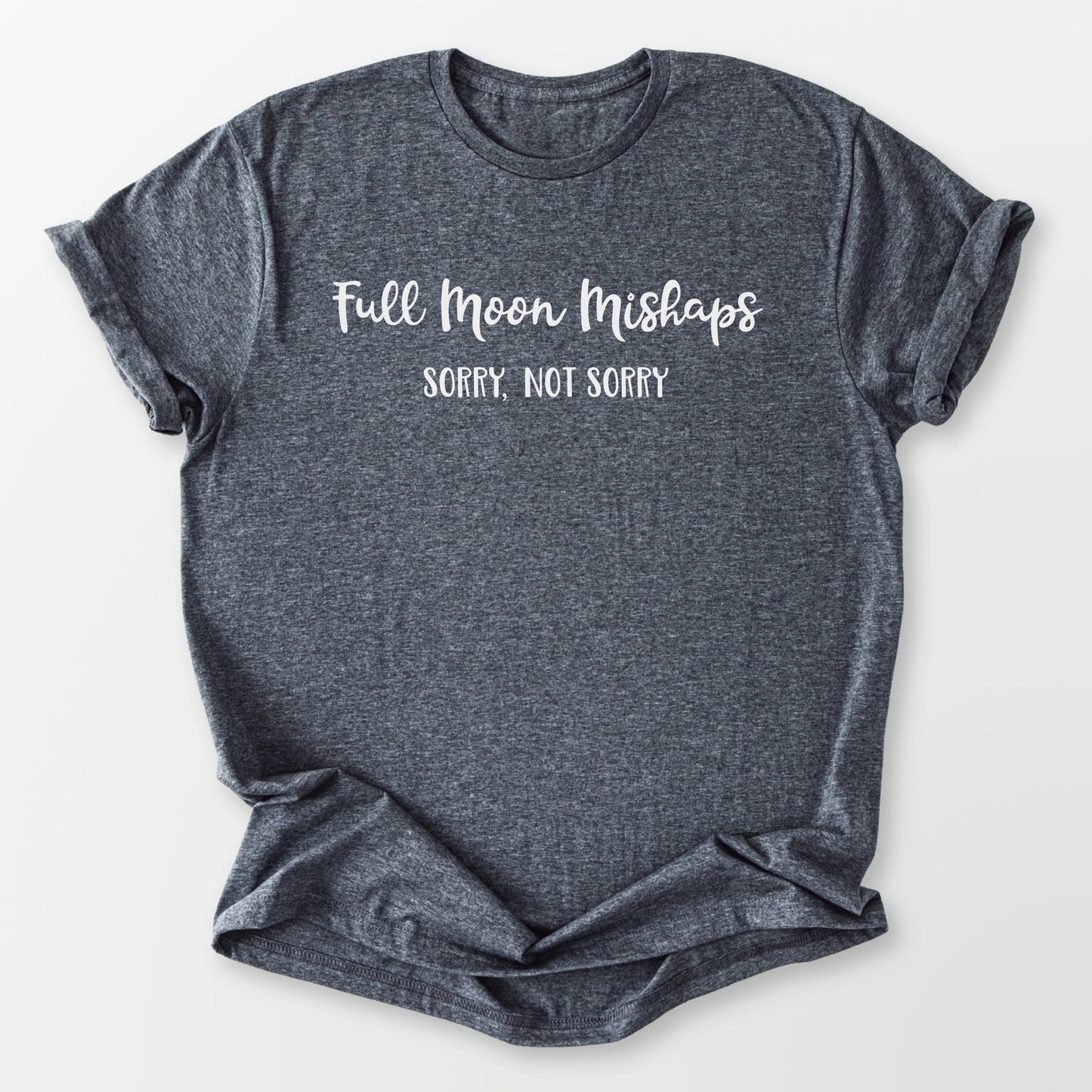 Full Moon Mishaps Tee Dark Heather Grey T-Shirt