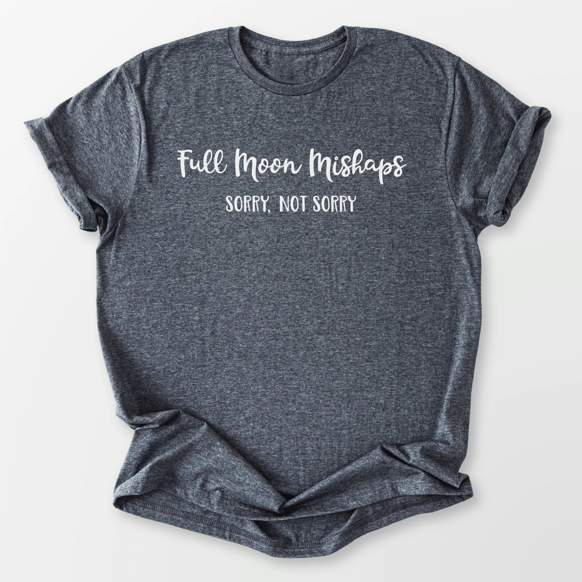 Full Moon Mishaps Tee Dark Heather Grey T-Shirt