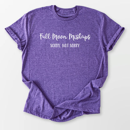 Full Moon Mishaps Tee Heather Purple T-Shirt