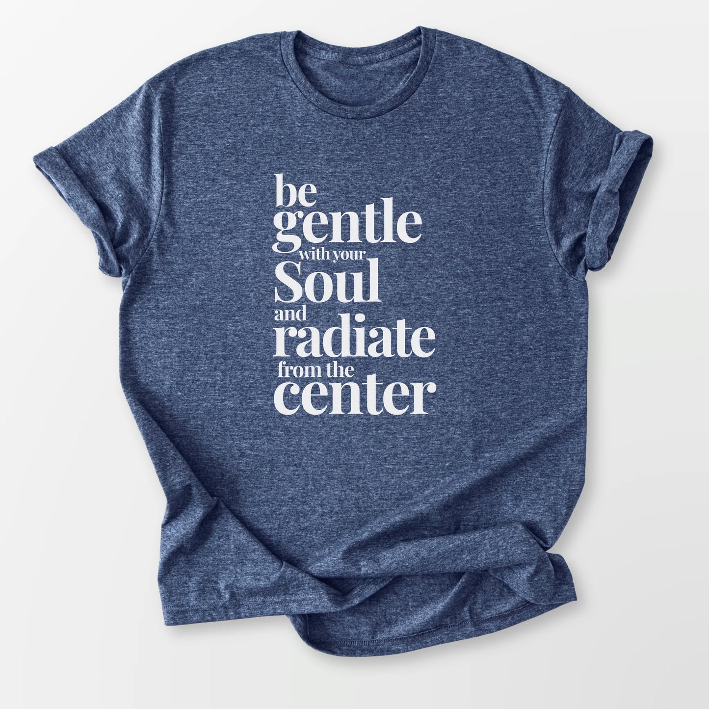 Gentle With Your Soul Tee Heather Navy T-Shirt