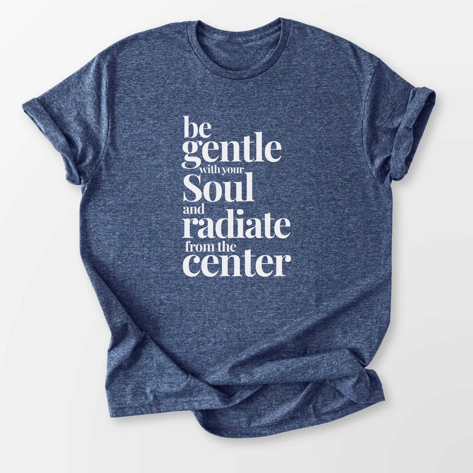 Gentle With Your Soul Tee Heather Navy T-Shirt