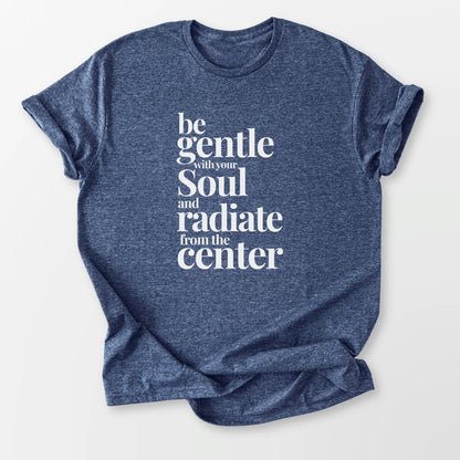 Gentle With Your Soul Tee Heather Navy T-Shirt