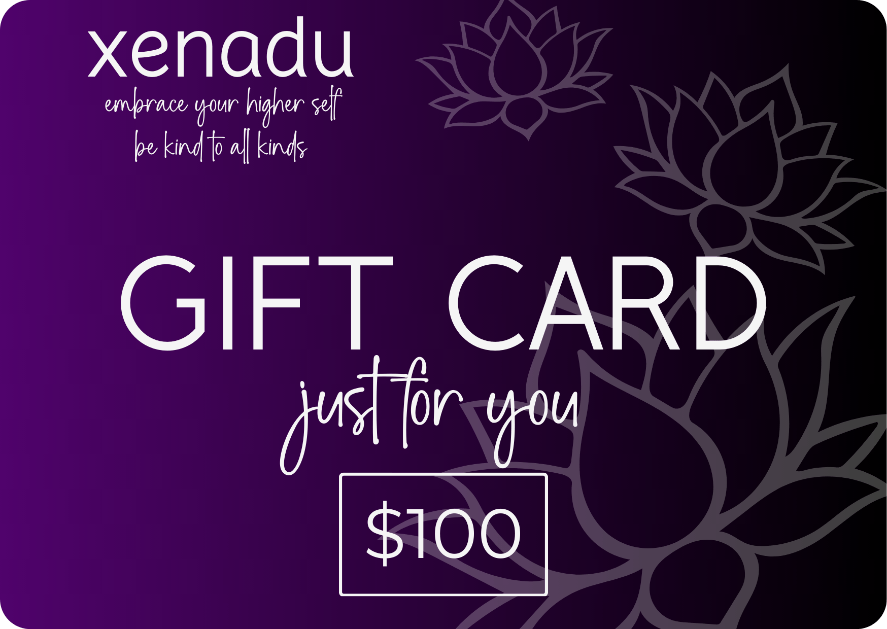 xenadu gift card $100.00 Gift Card