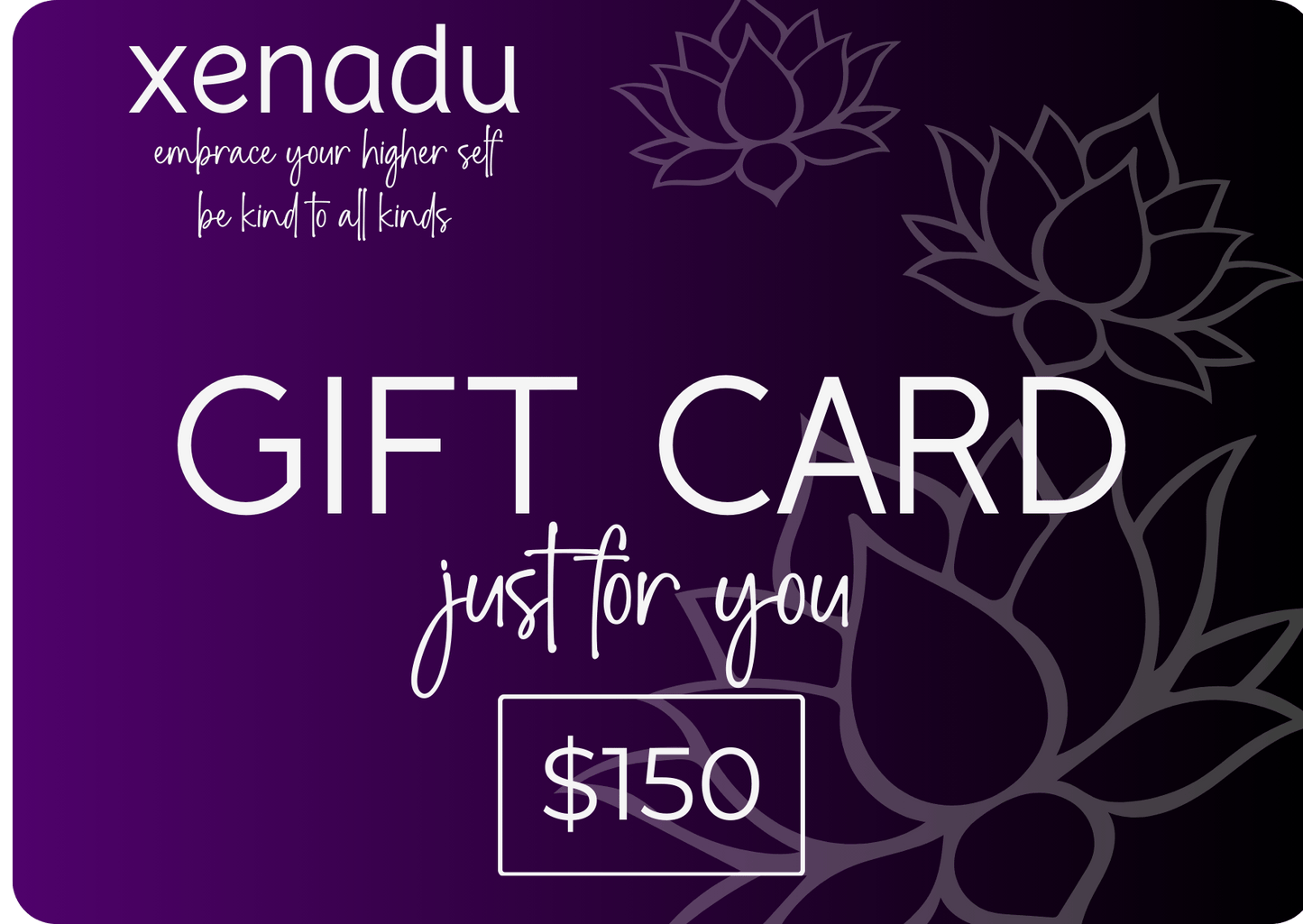 xenadu gift card $150.00 Gift Card