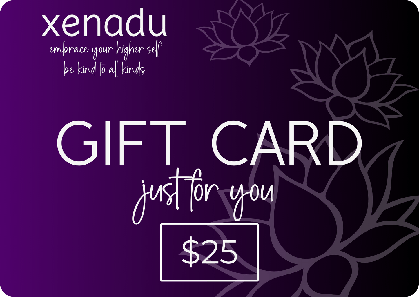 xenadu gift card $25.00 Gift Card