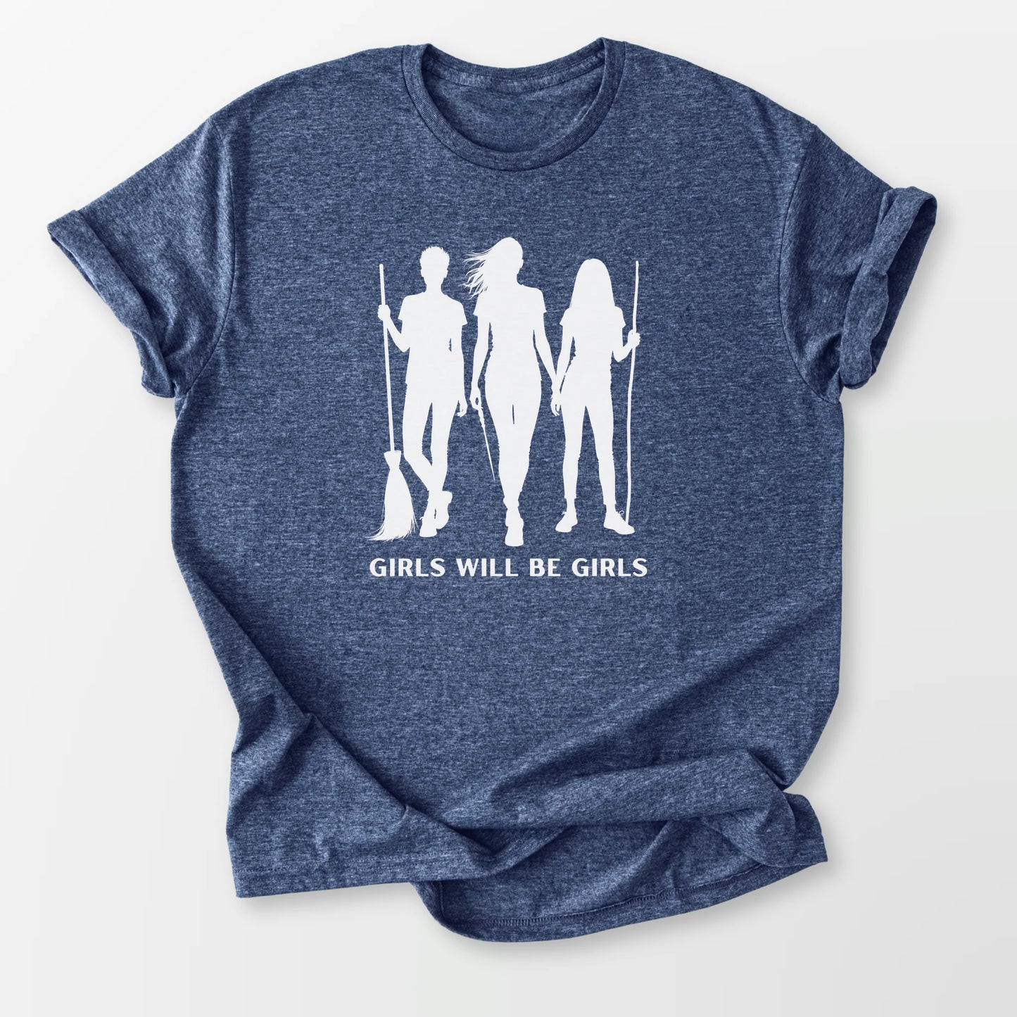 Girls Will Be Girls Tee Heather Navy T-Shirt