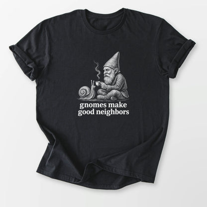 Gnome Neighbors Tee Black T-Shirt