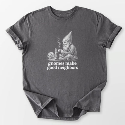 Gnome Neighbors Tee Charcoal T-Shirt