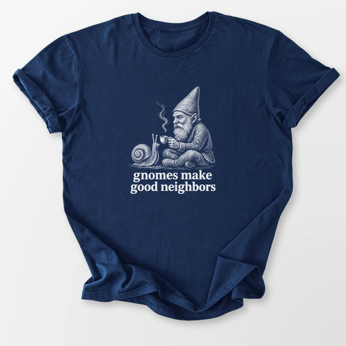 Gnome Neighbors Tee Navy T-Shirt
