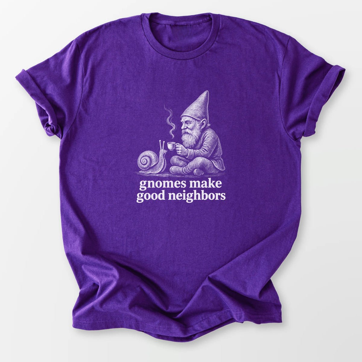 Gnome Neighbors Tee Purple T-Shirt
