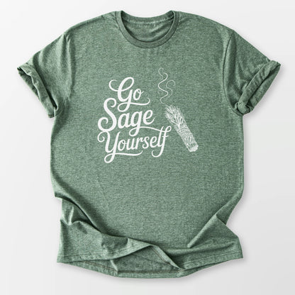 Go Sage Yourself Tee Heather Military Green T-Shirt