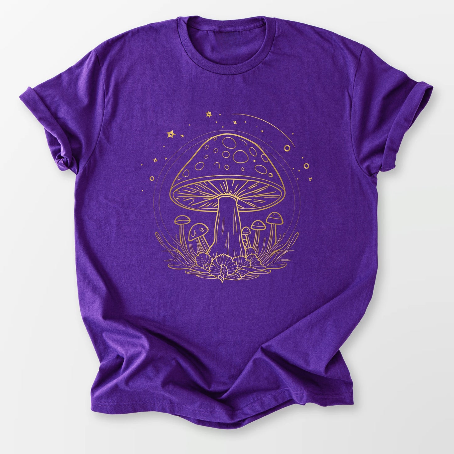 Golden Mushroom Sky Tee Purple T-Shirt