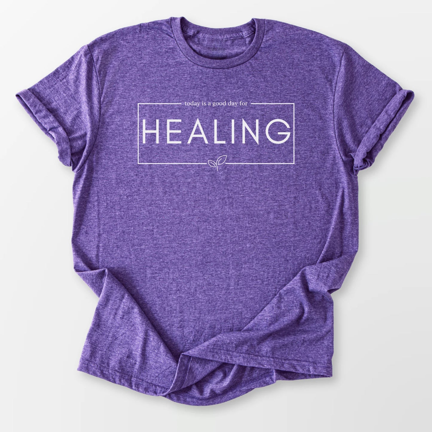 Good Day for Healing Tee Heather Purple T-Shirt