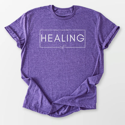 Good Day for Healing Tee Heather Purple T-Shirt