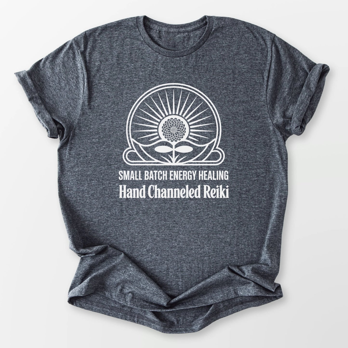 Hand Channeled Reiki Tee Dark Heather Grey T-Shirt