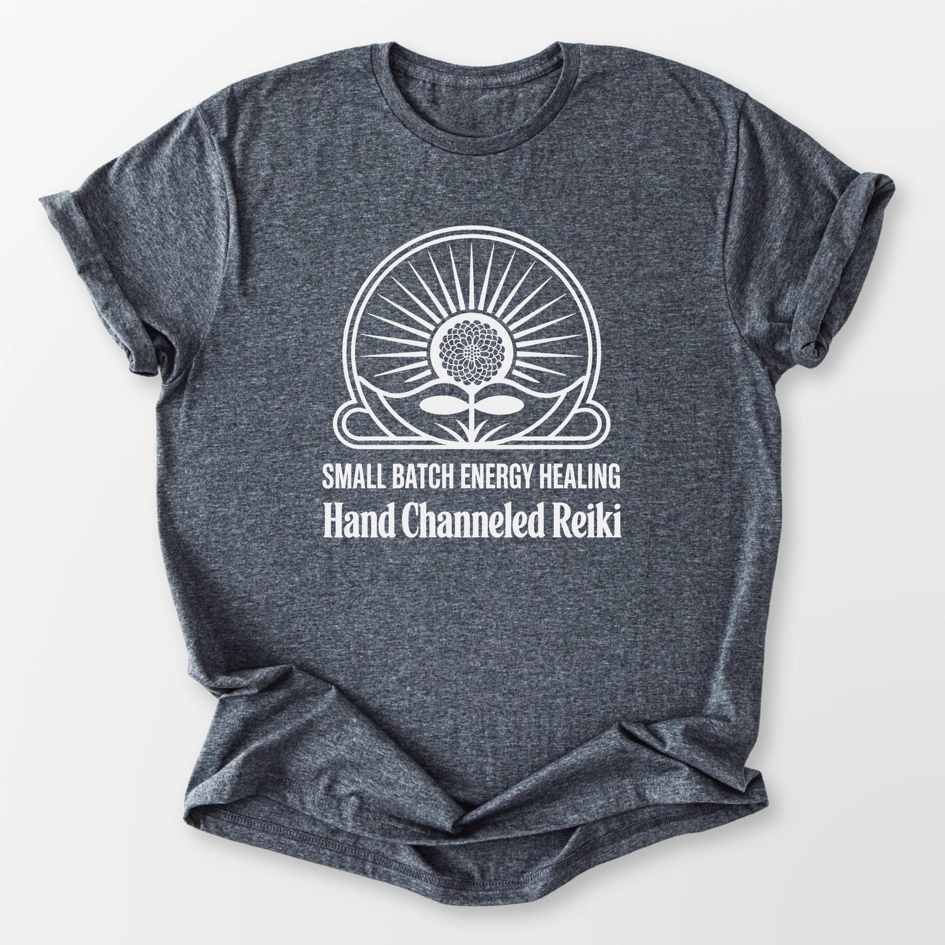 Hand Channeled Reiki Tee Dark Heather Grey T-Shirt