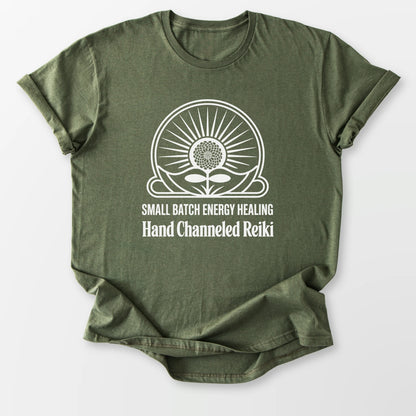 Hand Channeled Reiki Tee Military Green T-Shirt
