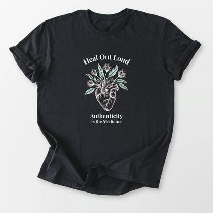 Heal Out Loud Tee Black T-Shirt