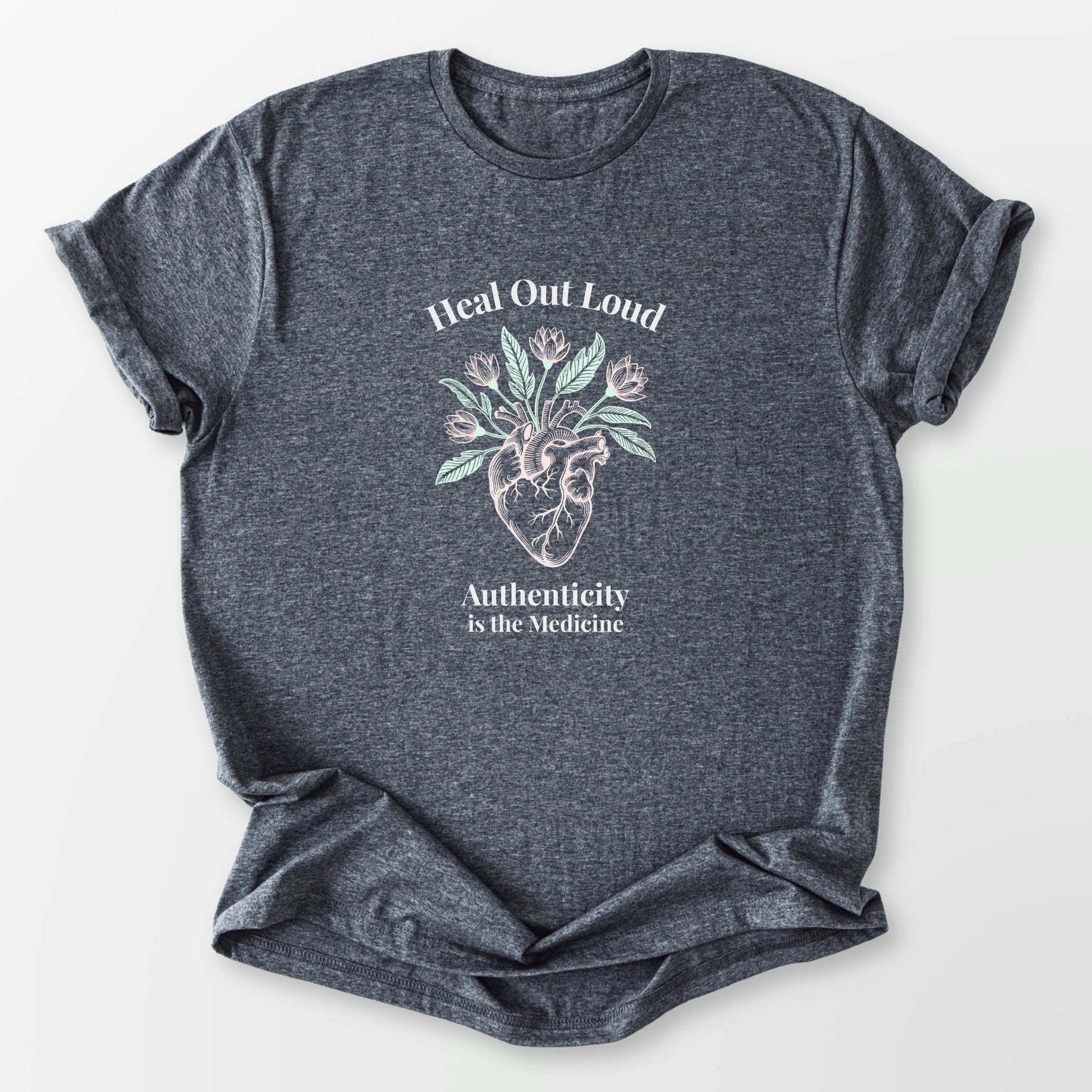 Heal Out Loud Tee Dark Heather Grey T-Shirt