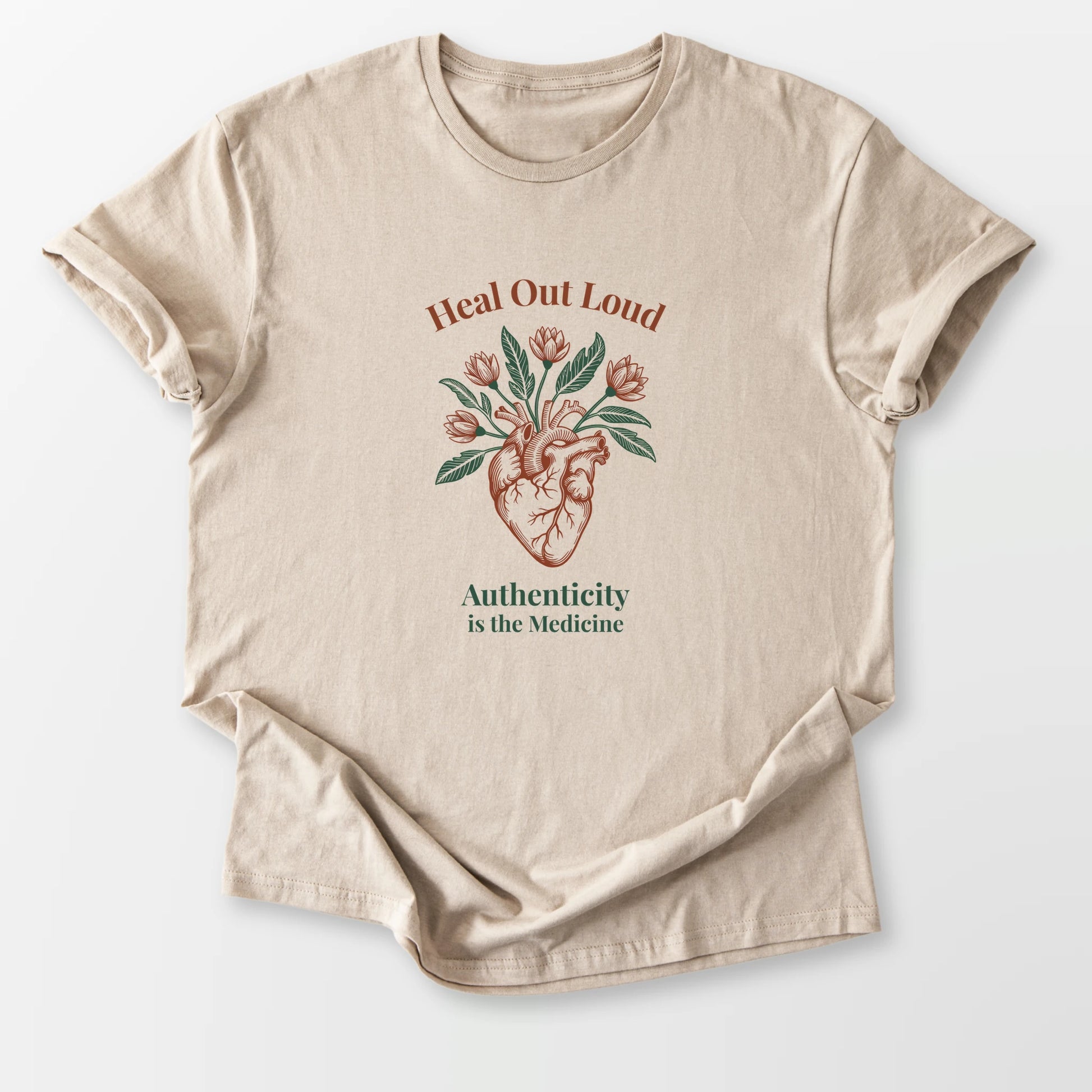 Heal Out Loud Tee Sand T-Shirt