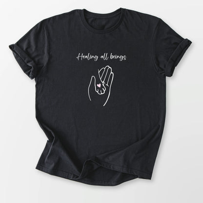 Healing All Beings Tee Black T-Shirt