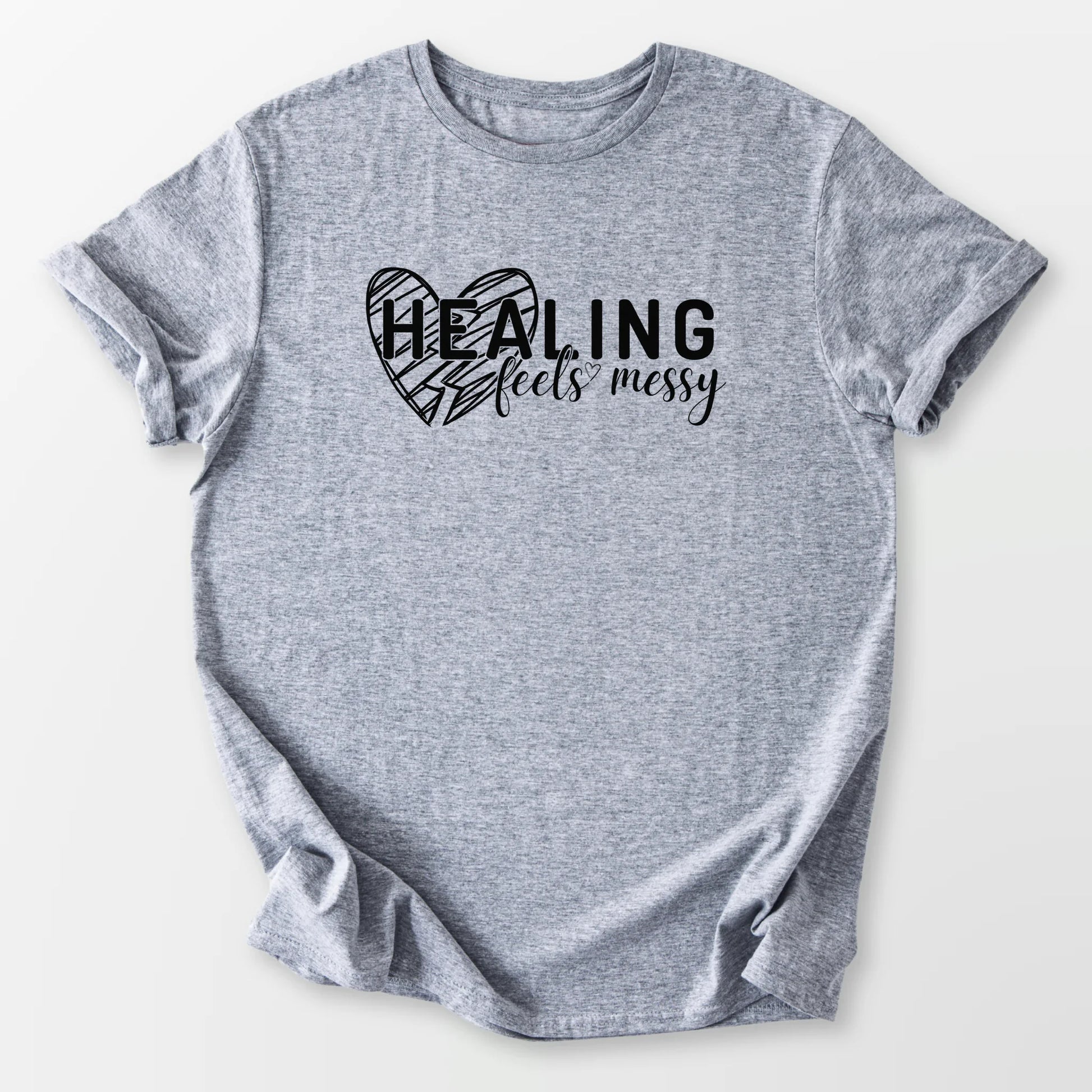 Healing Feels Messy Tee Sport Grey T-Shirt