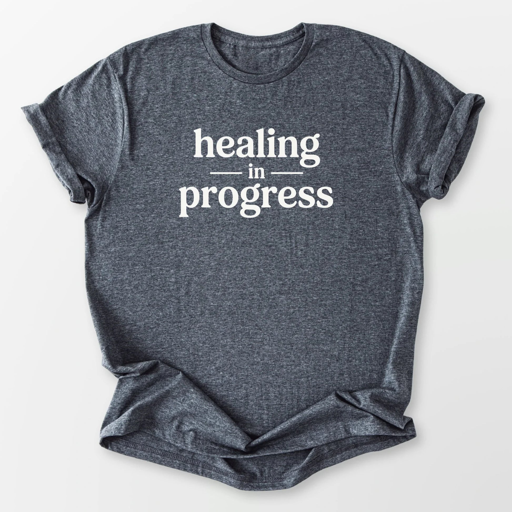 Healing in Progress Tee Dark Heather Grey T-Shirt