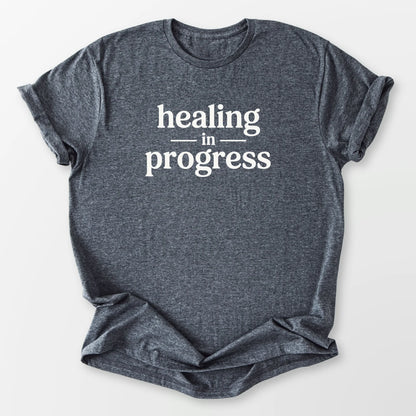 Healing in Progress Tee Dark Heather Grey T-Shirt