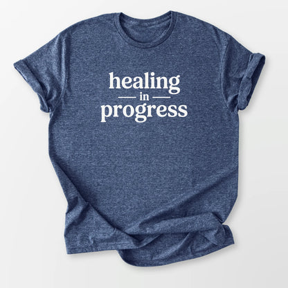 Healing in Progress Tee Heather Navy T-Shirt