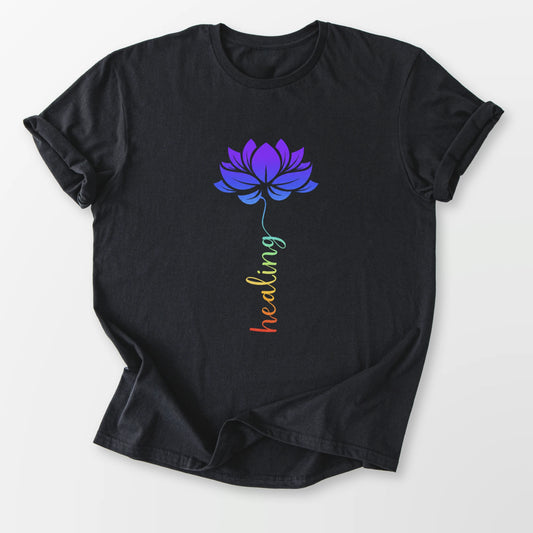 Healing Lotus Tee Black T-Shirt