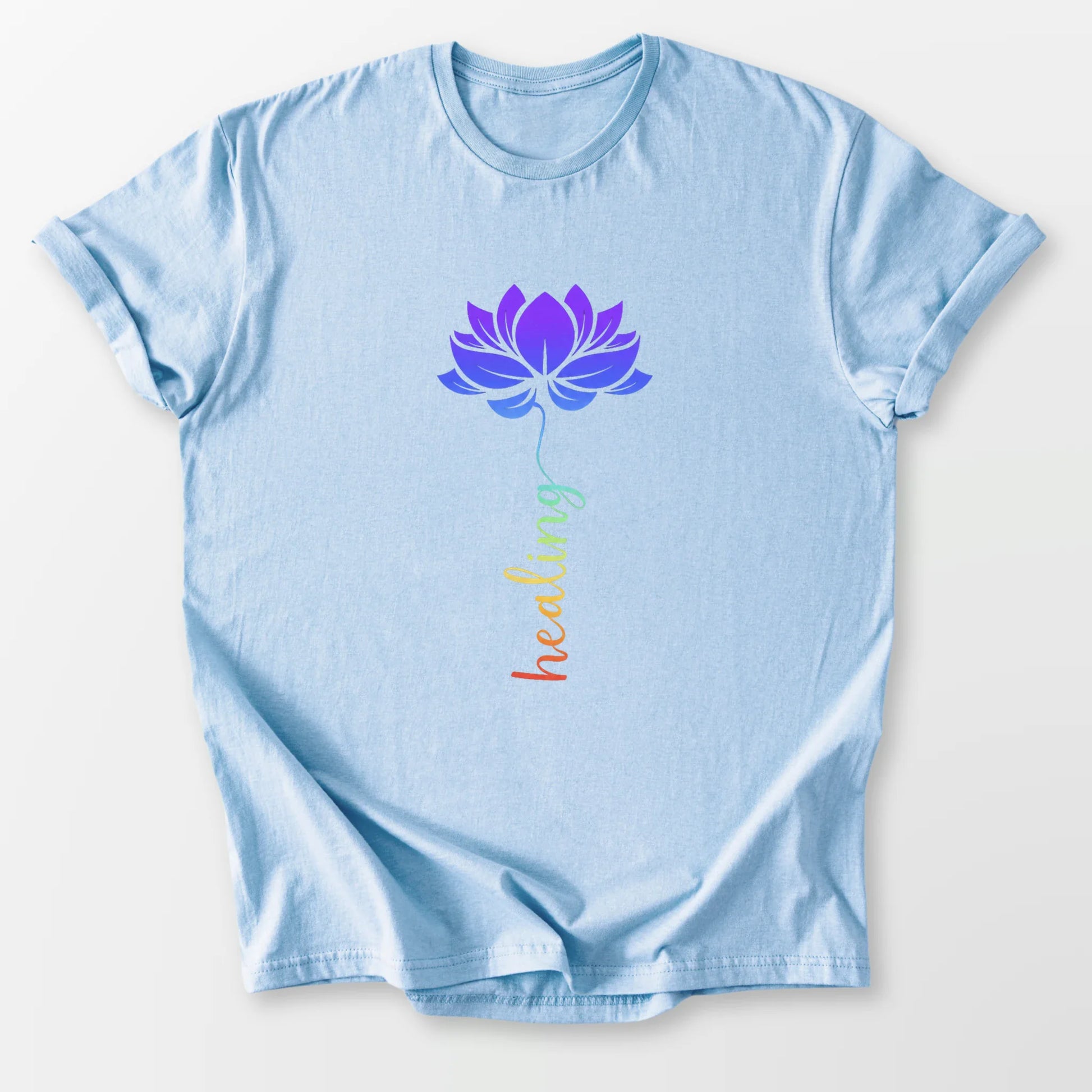 Healing Lotus Tee Light Blue T-Shirt