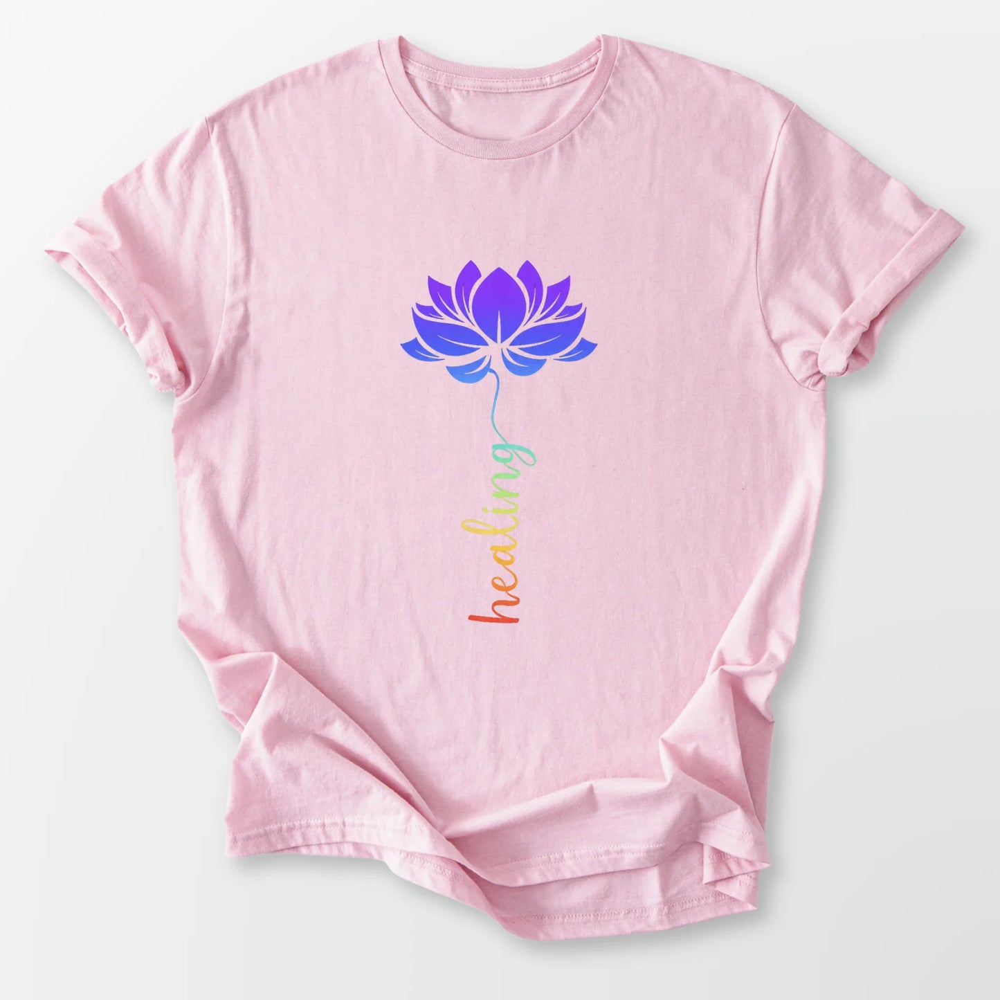 Healing Lotus Tee Light Pink T-Shirt
