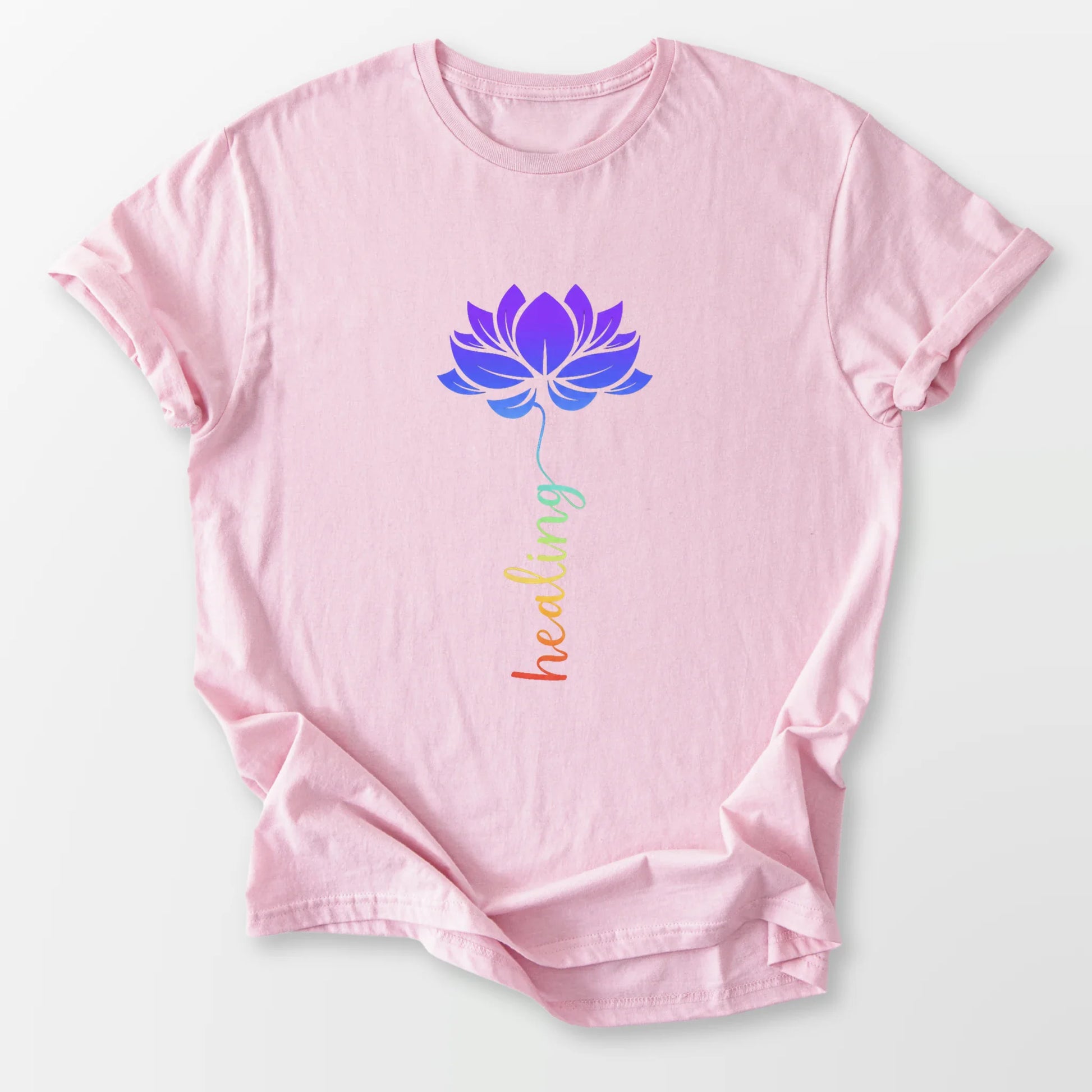 Healing Lotus Tee Light Pink T-Shirt
