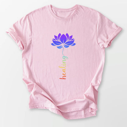Healing Lotus Tee Light Pink T-Shirt