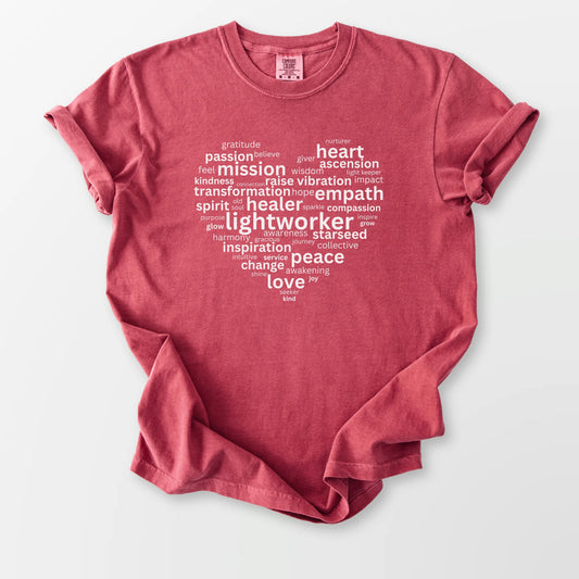 Heart of a Lightworker Comfort Tee Crimson T-Shirt
