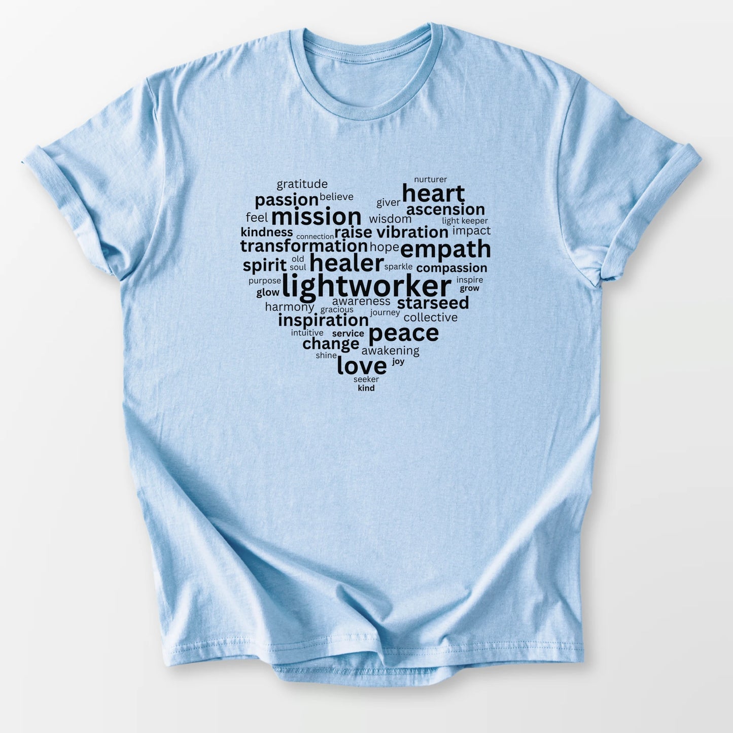 Heart of a Lightworker Tee Light Blue T-Shirt