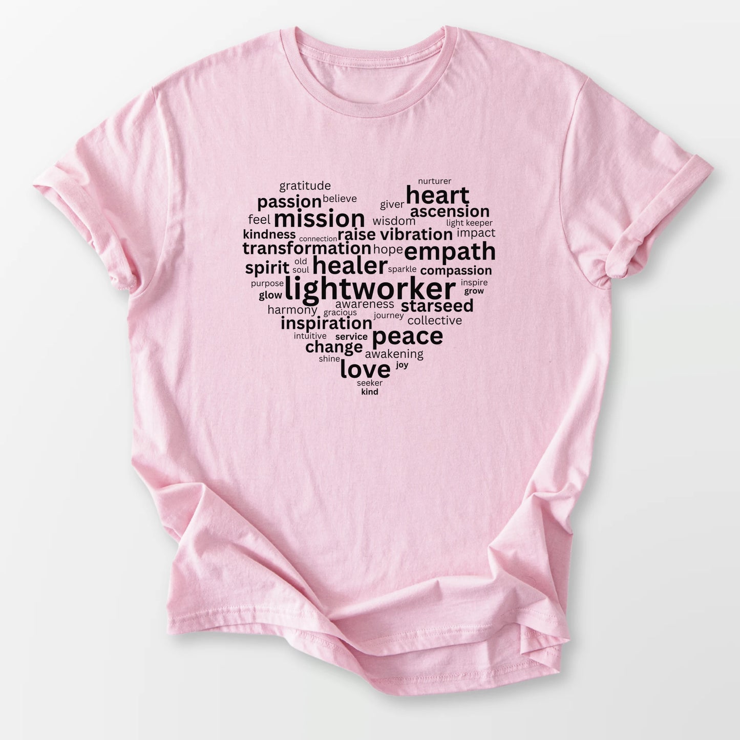 Heart of a Lightworker Tee Light Pink T-Shirt