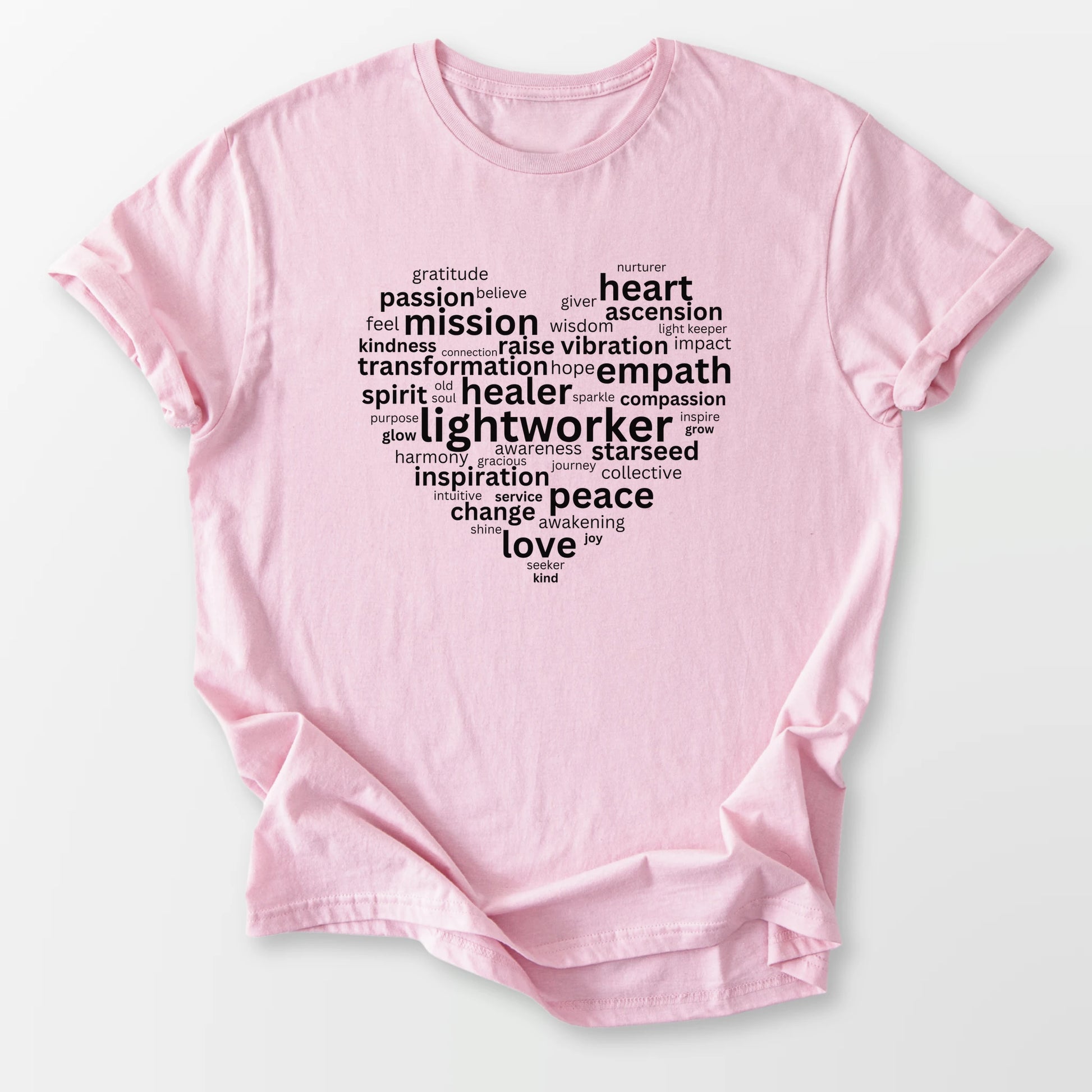 Heart of a Lightworker Tee Light Pink T-Shirt