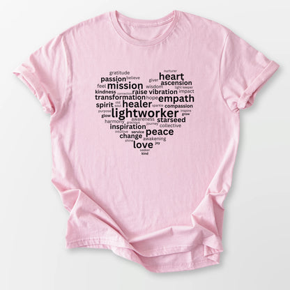 Heart of a Lightworker Tee Light Pink T-Shirt