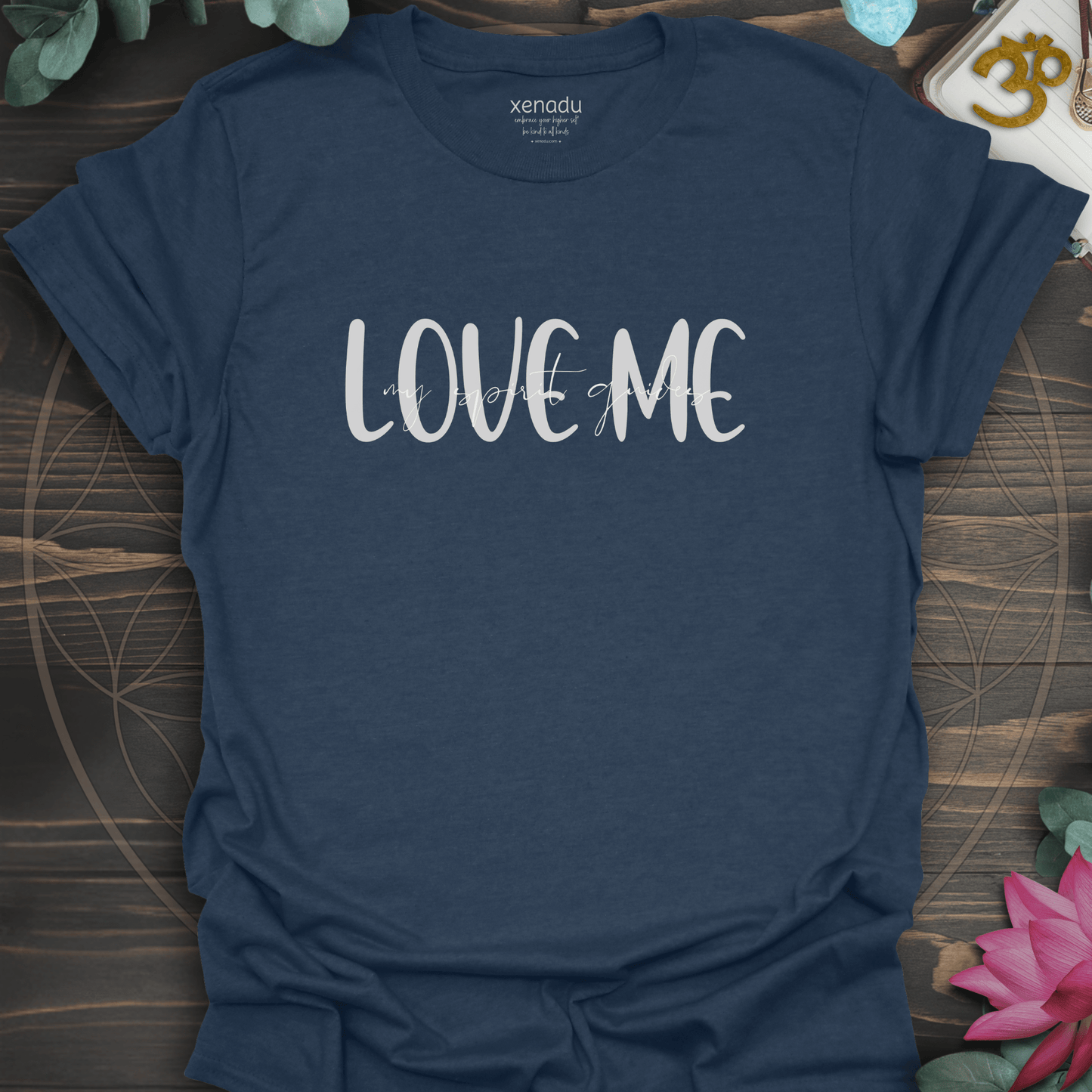 My Spirit Guides Love Me Tee Heather Navy T-Shirt
