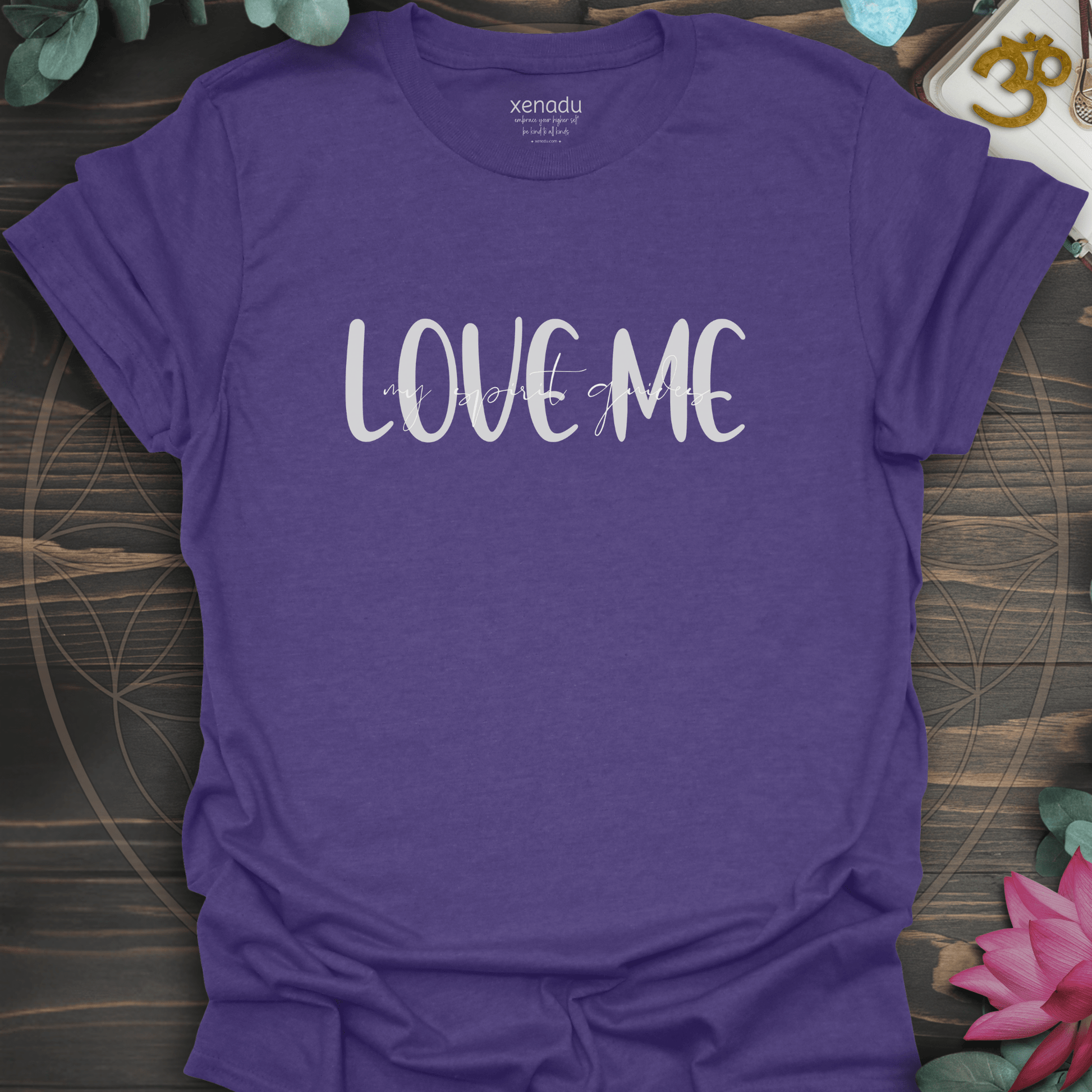 My Spirit Guides Love Me Tee Heather Purple T-Shirt