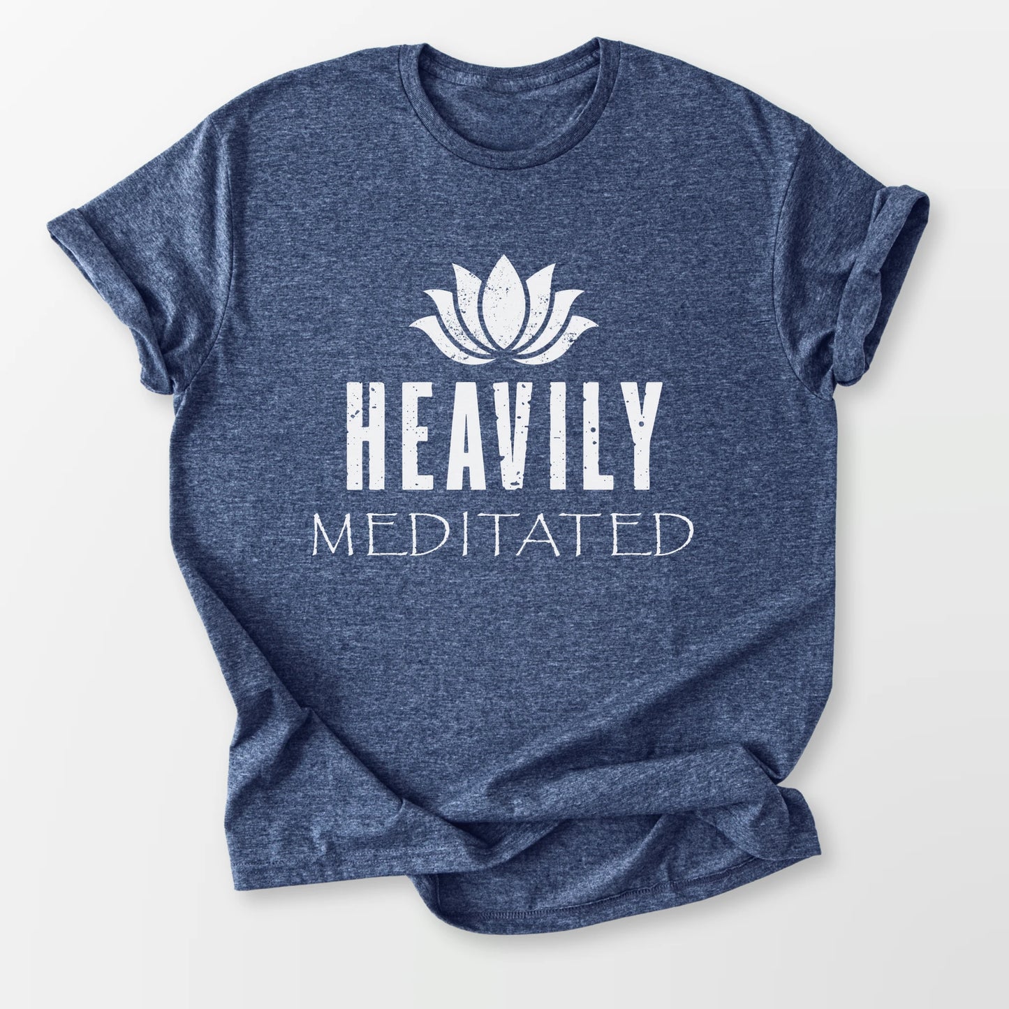 Heavily Meditated Tee Heather Navy T-Shirt