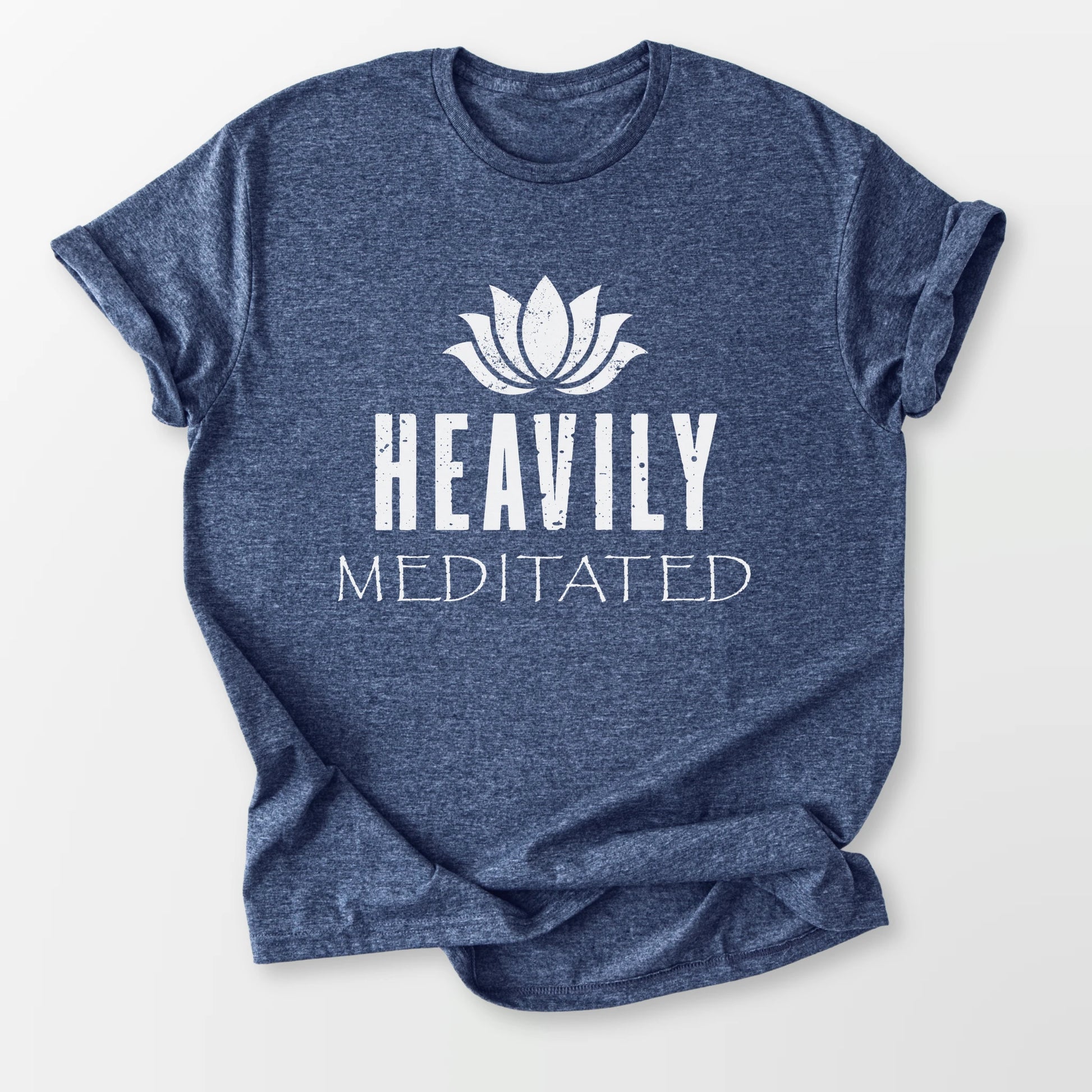 Heavily Meditated Tee Heather Navy T-Shirt