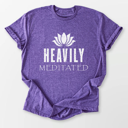 Heavily Meditated Tee Heather Purple T-Shirt