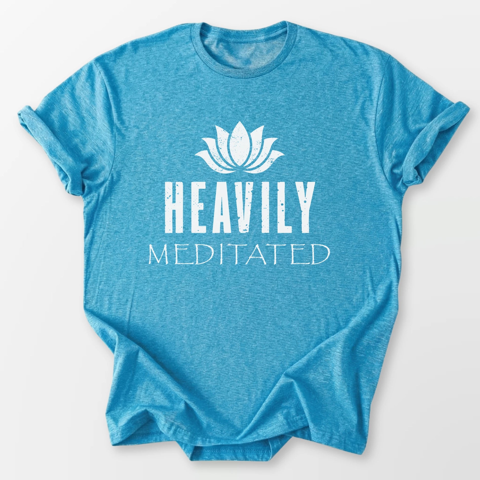 Heavily Meditated Tee Heather Sapphire T-Shirt