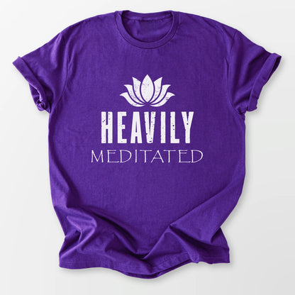 Heavily Meditated Tee Purple T-Shirt