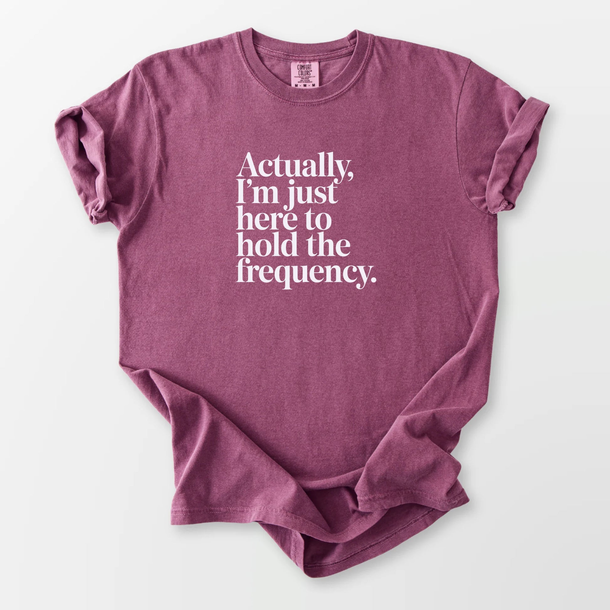 Hold the Frequency Comfort Tee Berry T-Shirt